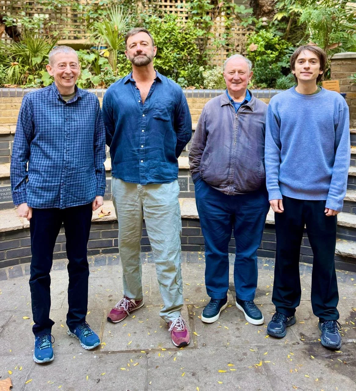 Paul Cartledge (Yellow Boat Music - producer and composer, Dean Street Studios, engineer Tony Visconti), Jason Fisher-Jones (filmmaker), Paul Alexander (Actor and writer) and Matthew Ward (Soho St Anne's community, music and producer)