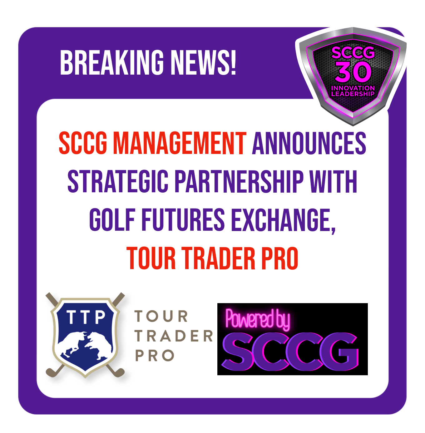 SCCG Management anuncia parceria estratégica com a Tour Trader Pro