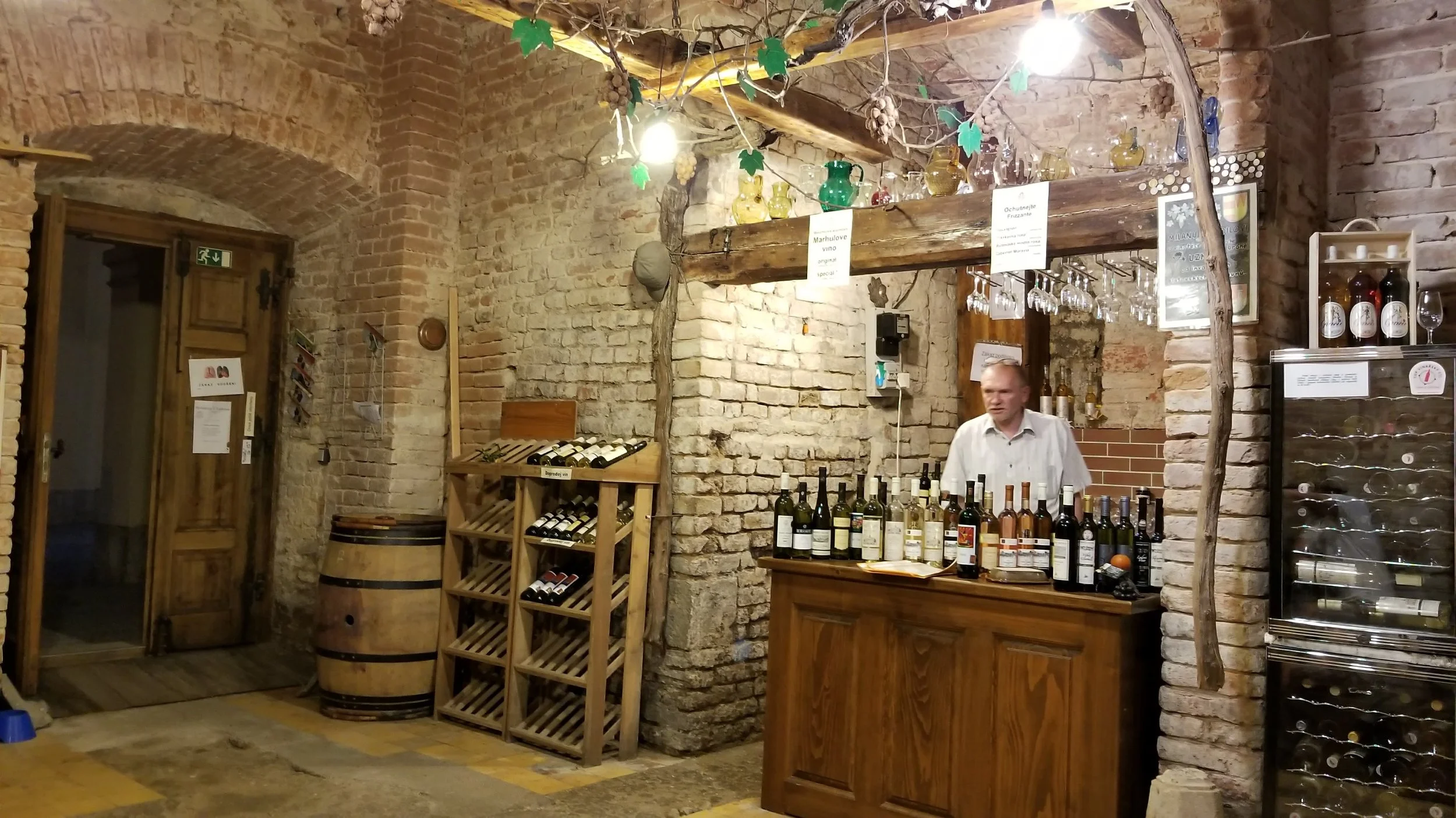A Vinotéka (wine shop) in Valtice