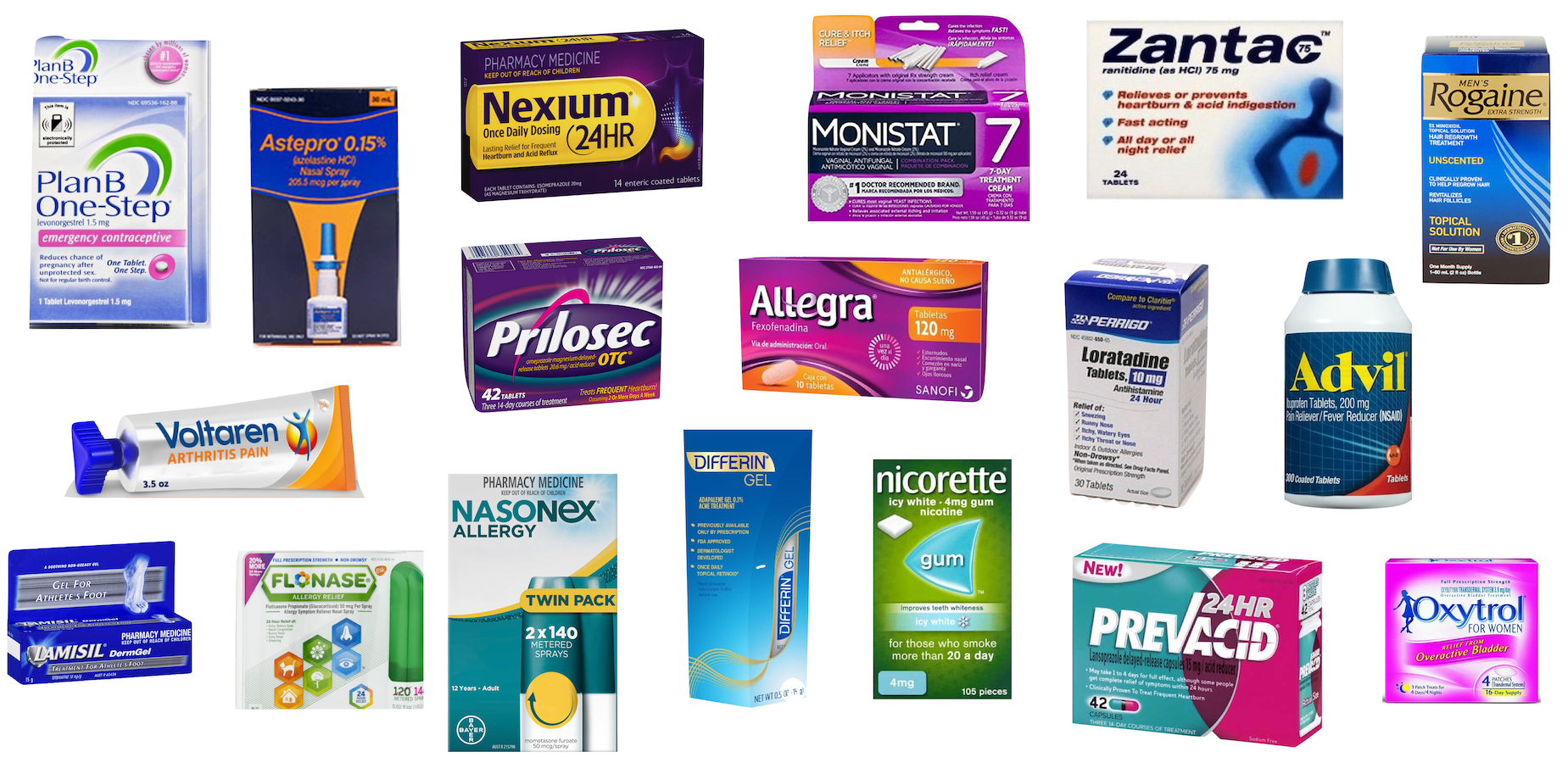 over the counter drugs like Zantac and Advil © Joel Selanikio 2022