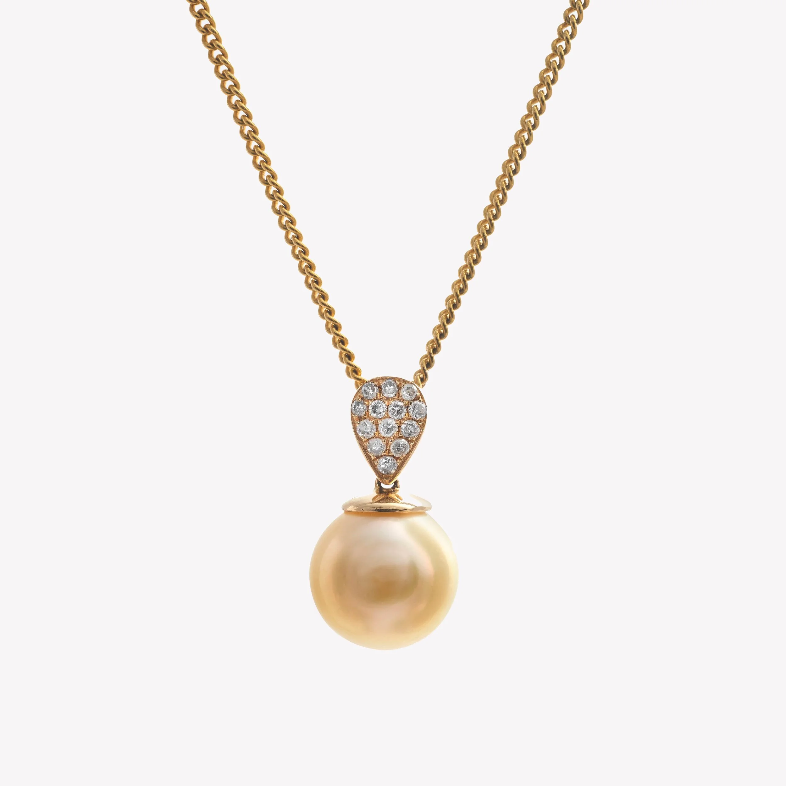 South Sea Diamond &amp; Pearl Necklace 
