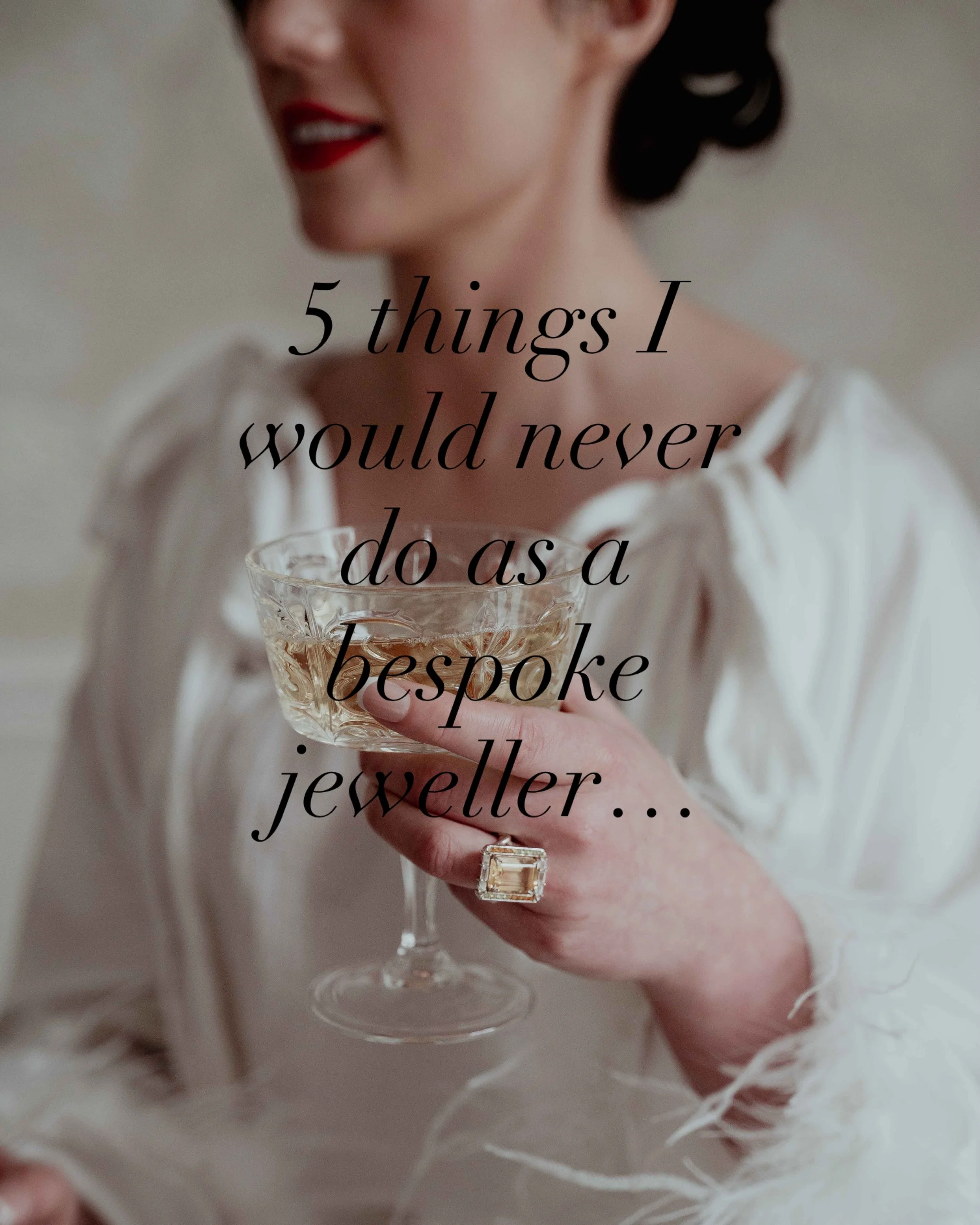 As a jeweller with nearly 20 years&rsquo; experience in the industry, here are 5 things I&rsquo;d never do... 💍✨

1. Wear jewellery in the sea or a pool. 
You risk damaging the metals and stones beyond repair with harsh chemicals (like chlorine), an