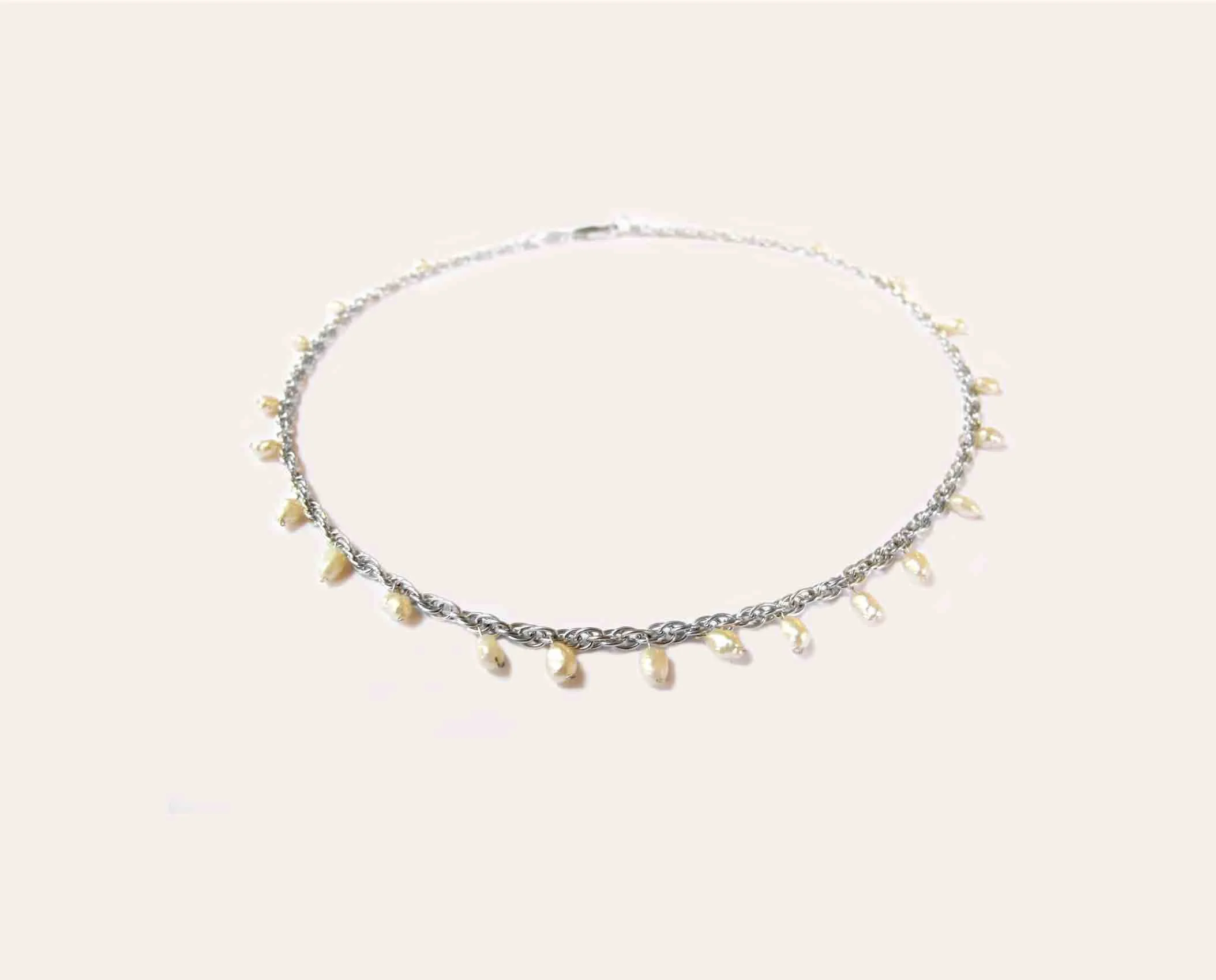 Silver Pearl Chain