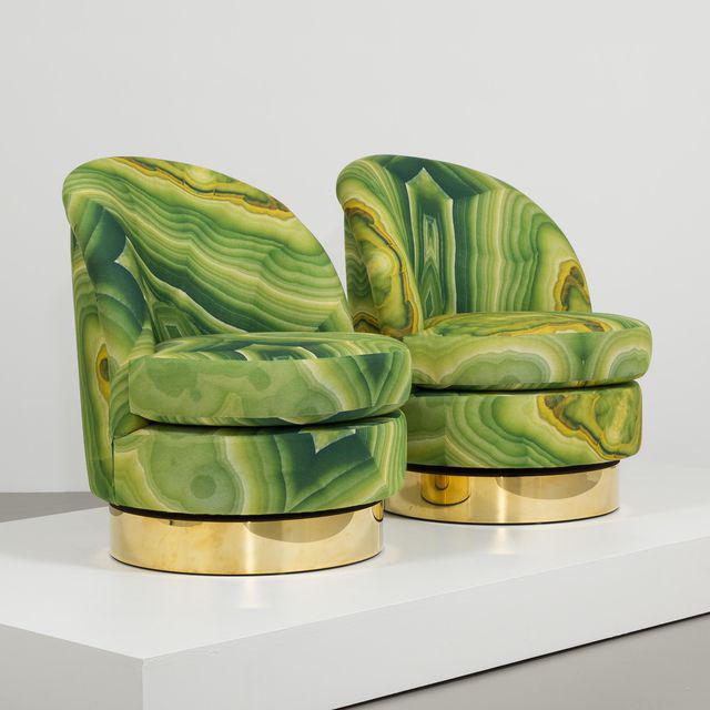 Talisman Chair in Limey Fabric by Anna Burns
