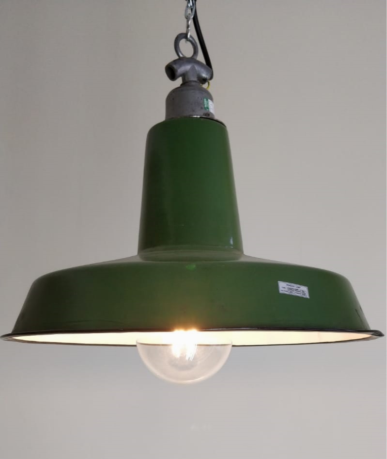 Vintage Clocks Industrial Lights, Dark Green Floor Lamp Shade