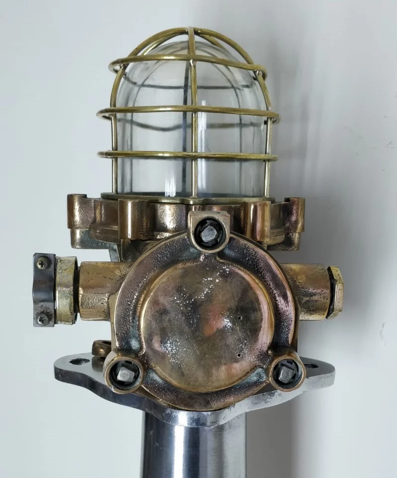 brass bulkhead, brass light, industrial, ship, cargo