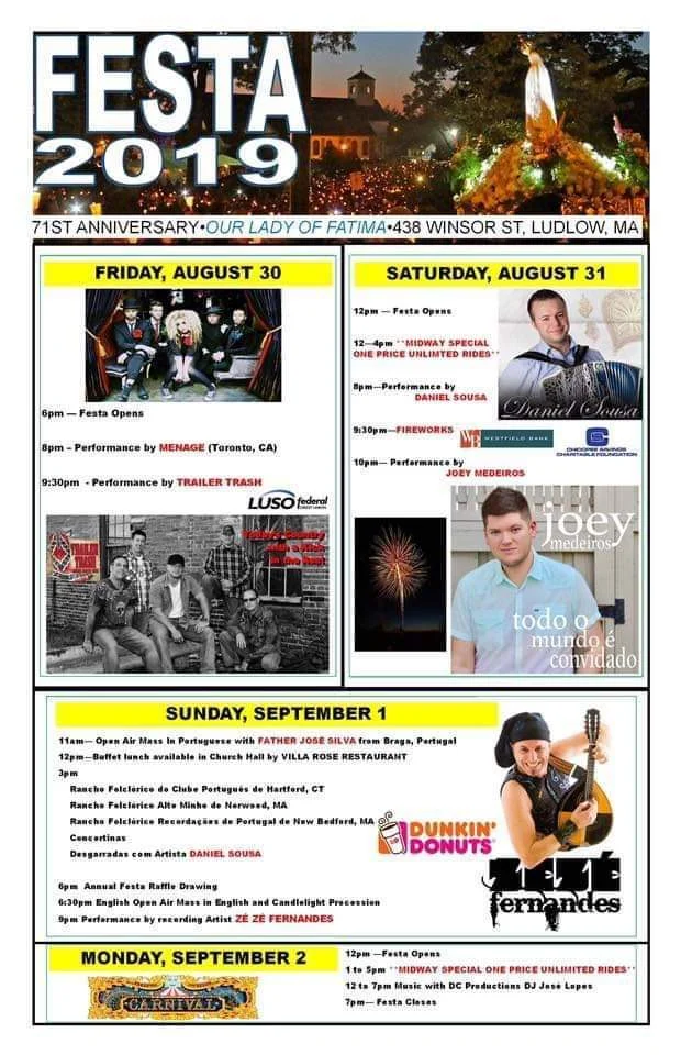 AUG 30TH OUR LADY OF FATIMA PORTUGUESE FEST!