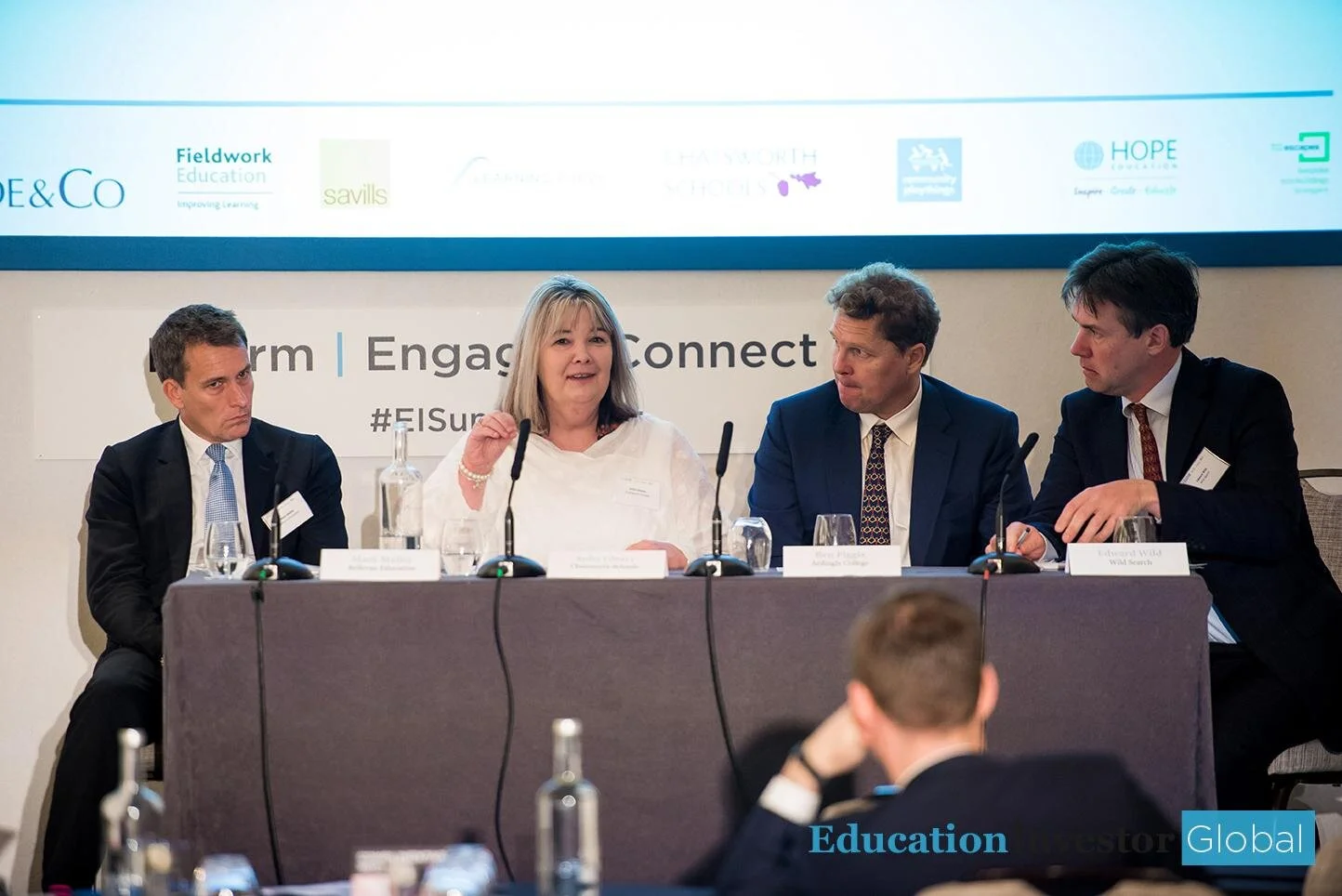 Wild Search Managing Director Edward Wild (far right) chairing a recent Education Investor Summit discussion