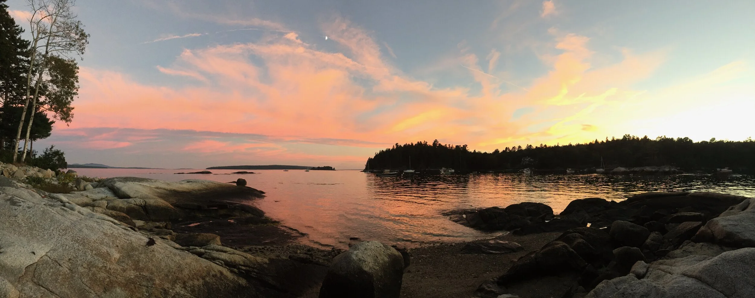 sunset over a cove in Maine.jpeg