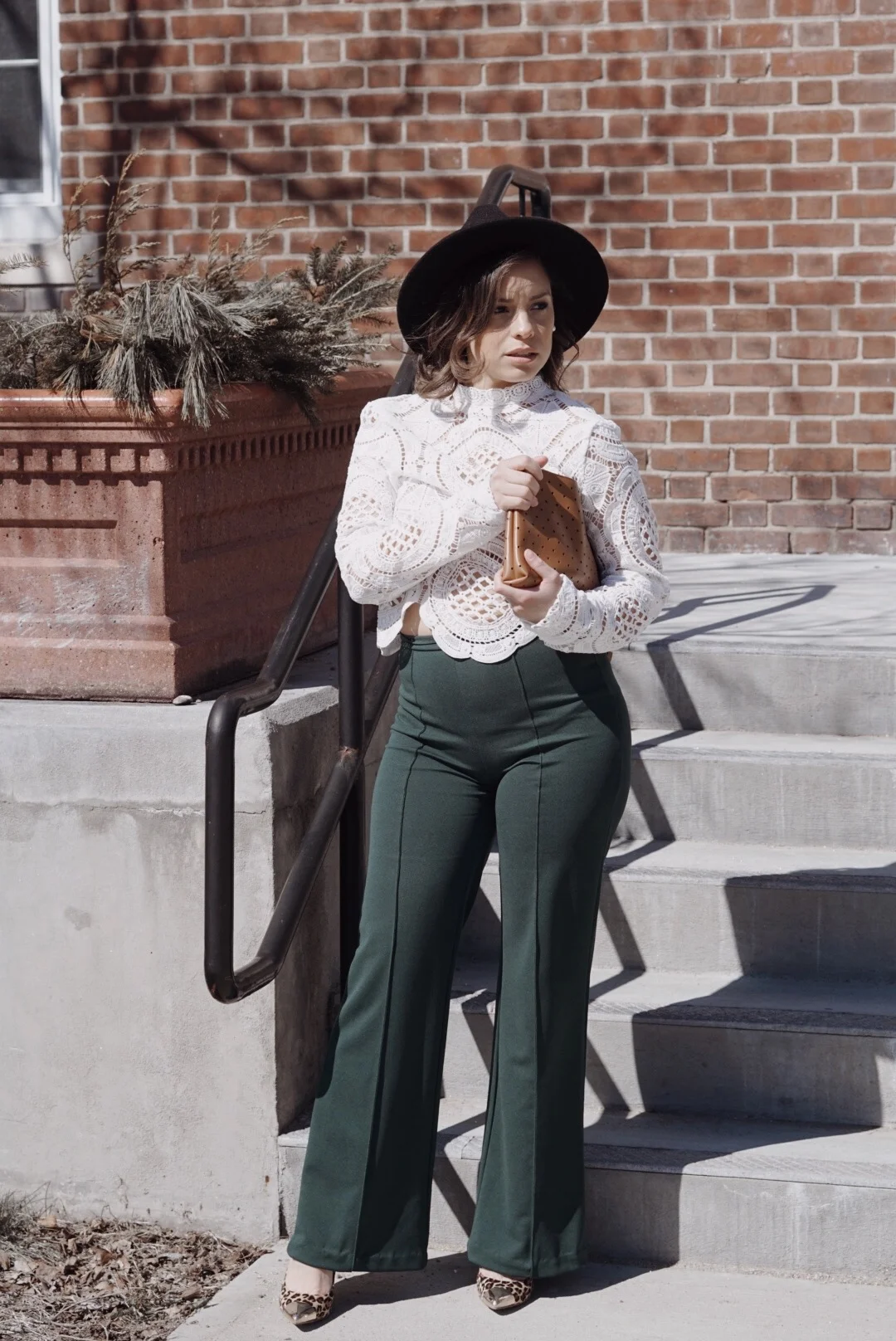 high waist pants with top