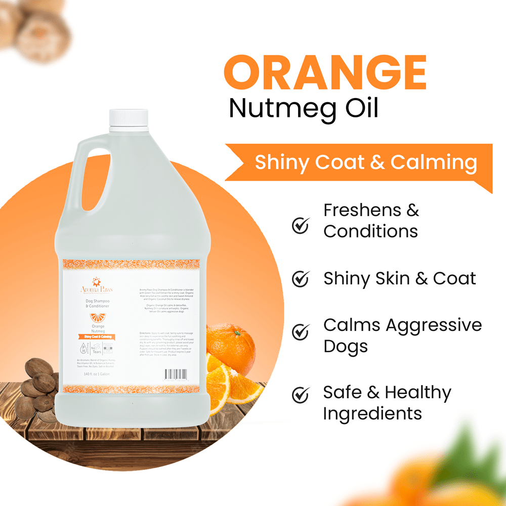 Gallon Shampoo & Conditioner 2-in-1 Orange Nutmeg Vetiver — Aroma Paws