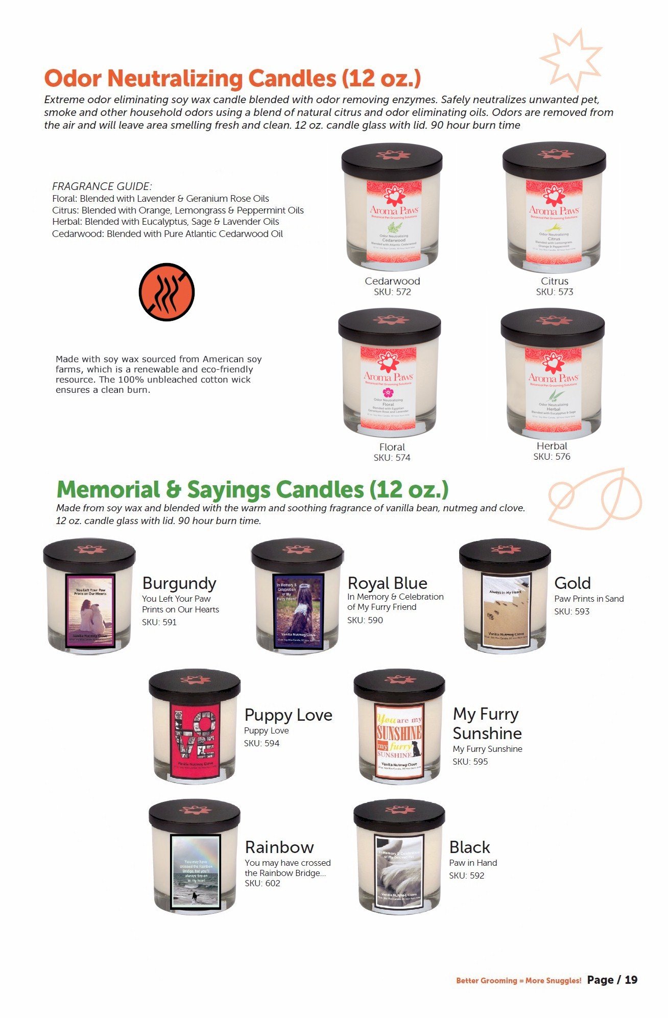 Odor Neutralizing & Memorial Candles