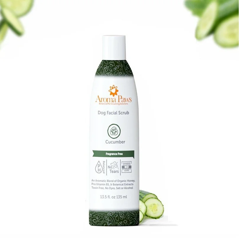 13.5 Oz. Organic Cucumber & Aloe Facial Scrub  Aroma Paws