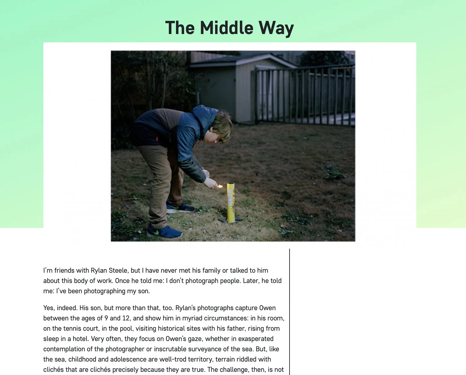   Additional Images and Essay  