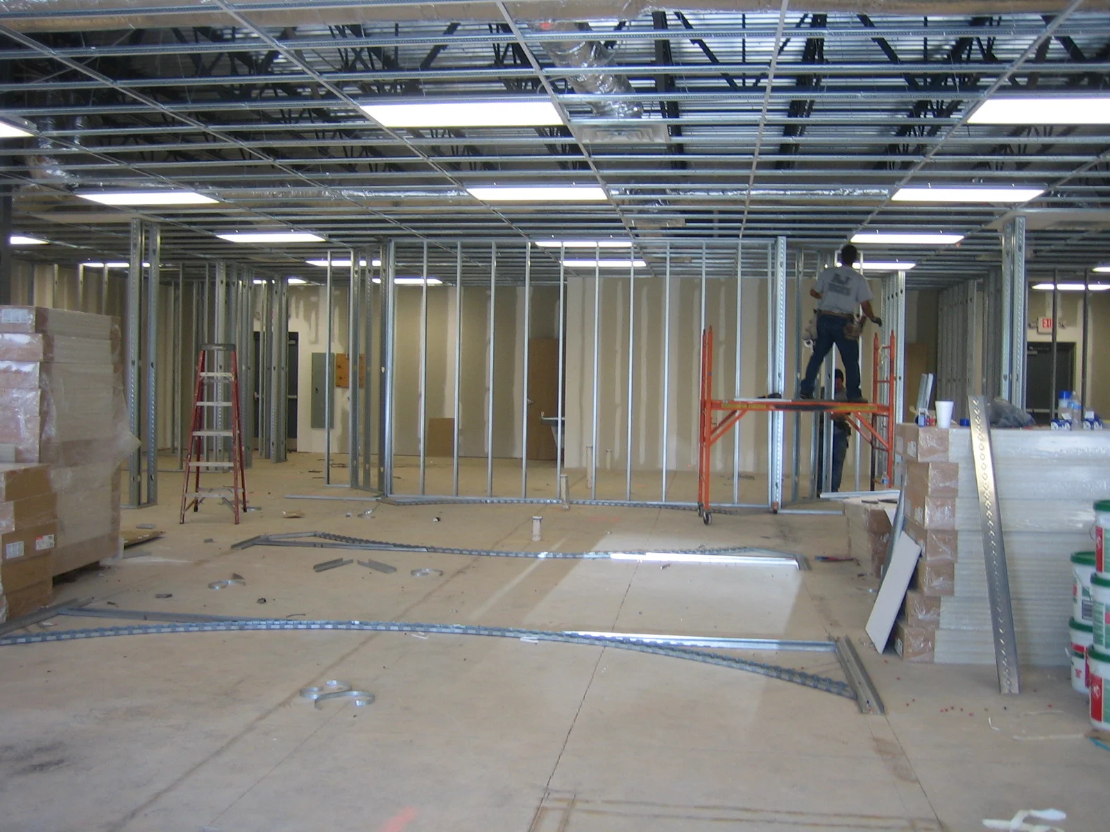  Framing of a commercial build-out 