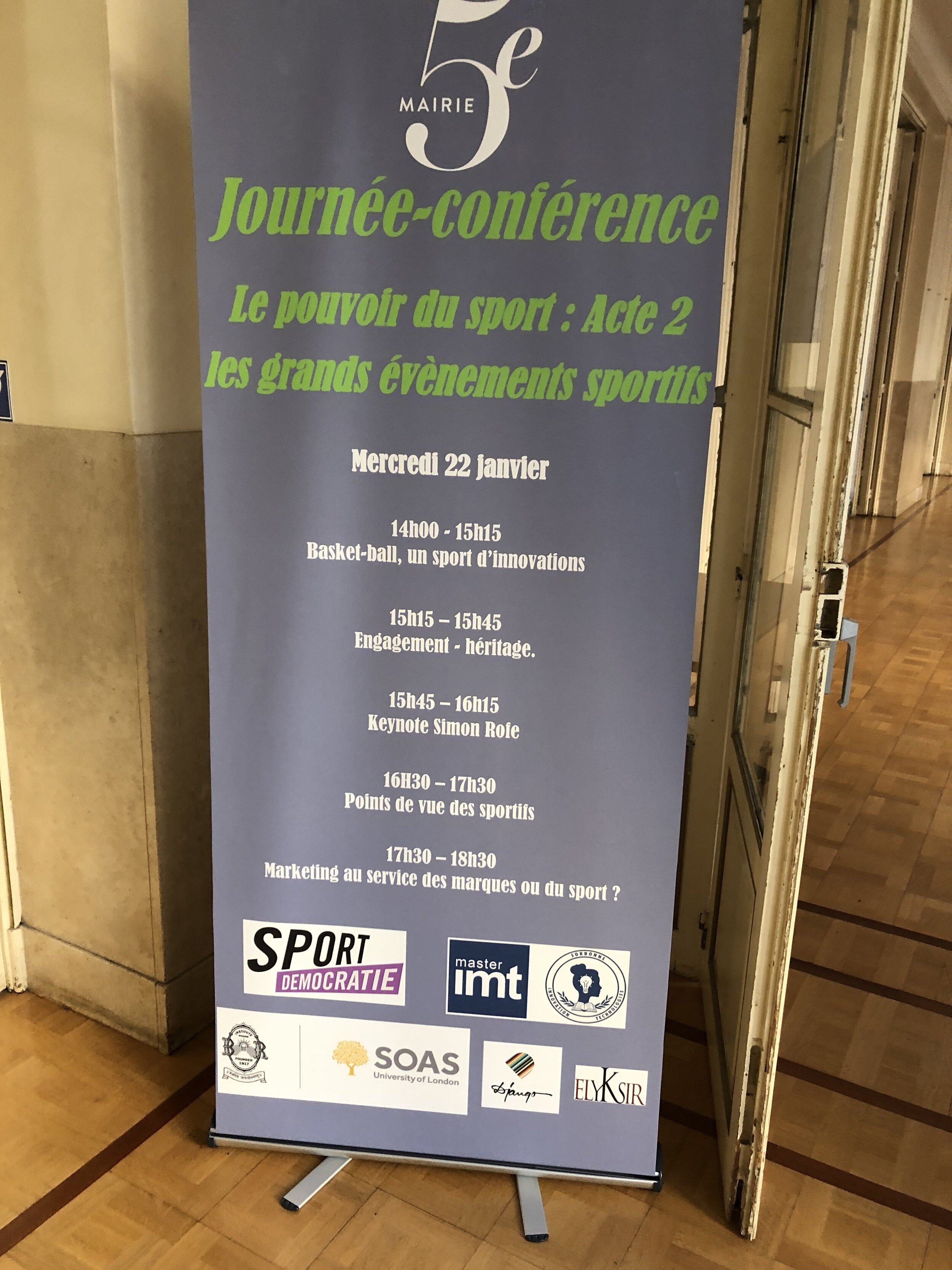 Sport Democratie Conference signage.JPG