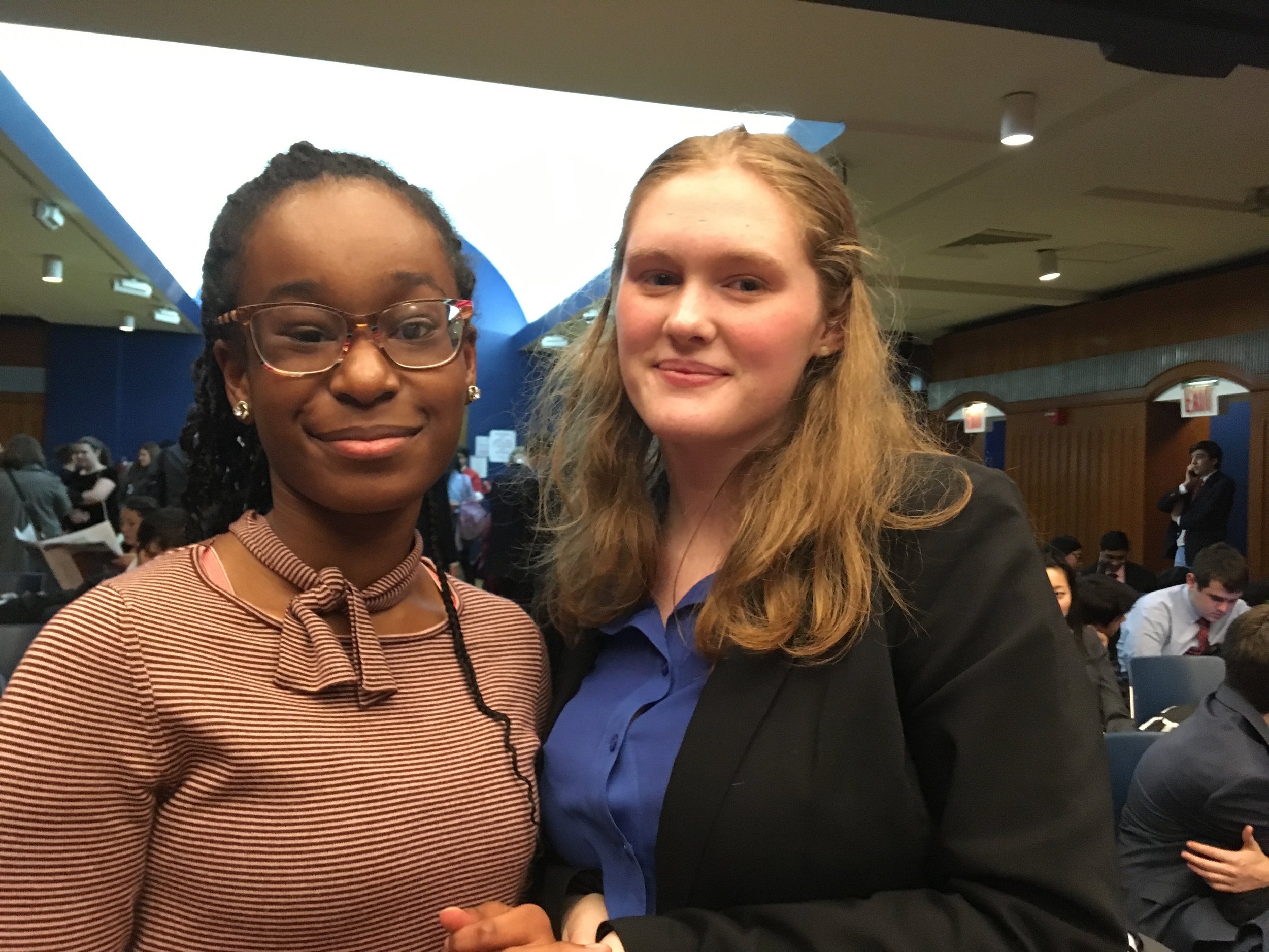 Debate Team Captain Amanda Muscente and Team Member Makayla Josiah.jpeg