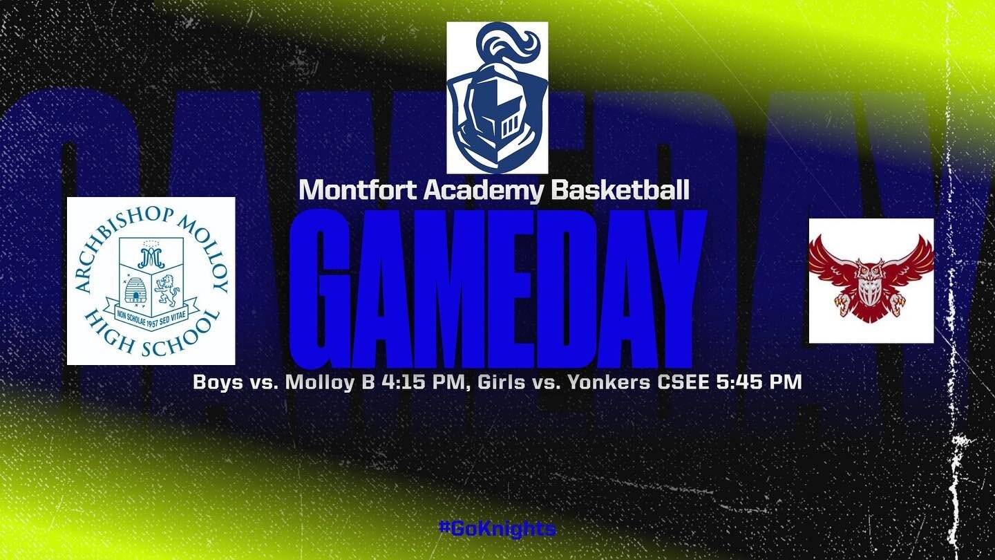 Gameday! Our boys and girls basketball games are still on for a home doubleheader this afternoon.

Boys vs. @molloyhs_athletics Varsity B 4:15 PM

Girls vs. @csee_owls_athletics 5:45 PM

Games are at Immaculate Conception Church in Tuckahoe, NY.

#Go
