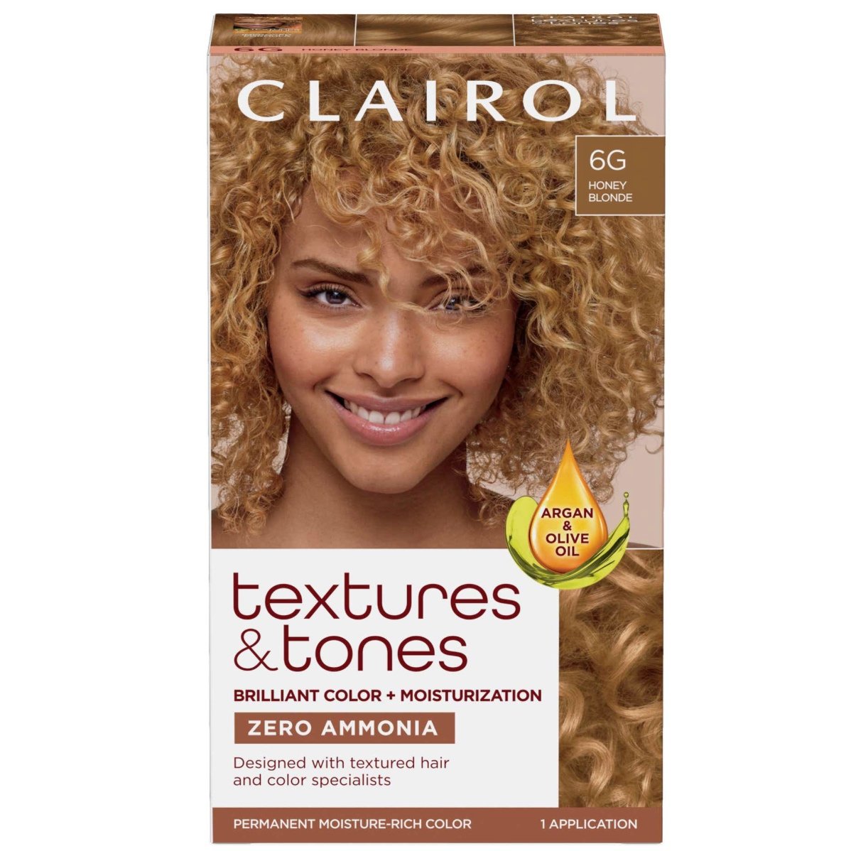 Clairol Textures & Tones Permanent Hair Color hair dye coloring box set 6G honey blonde