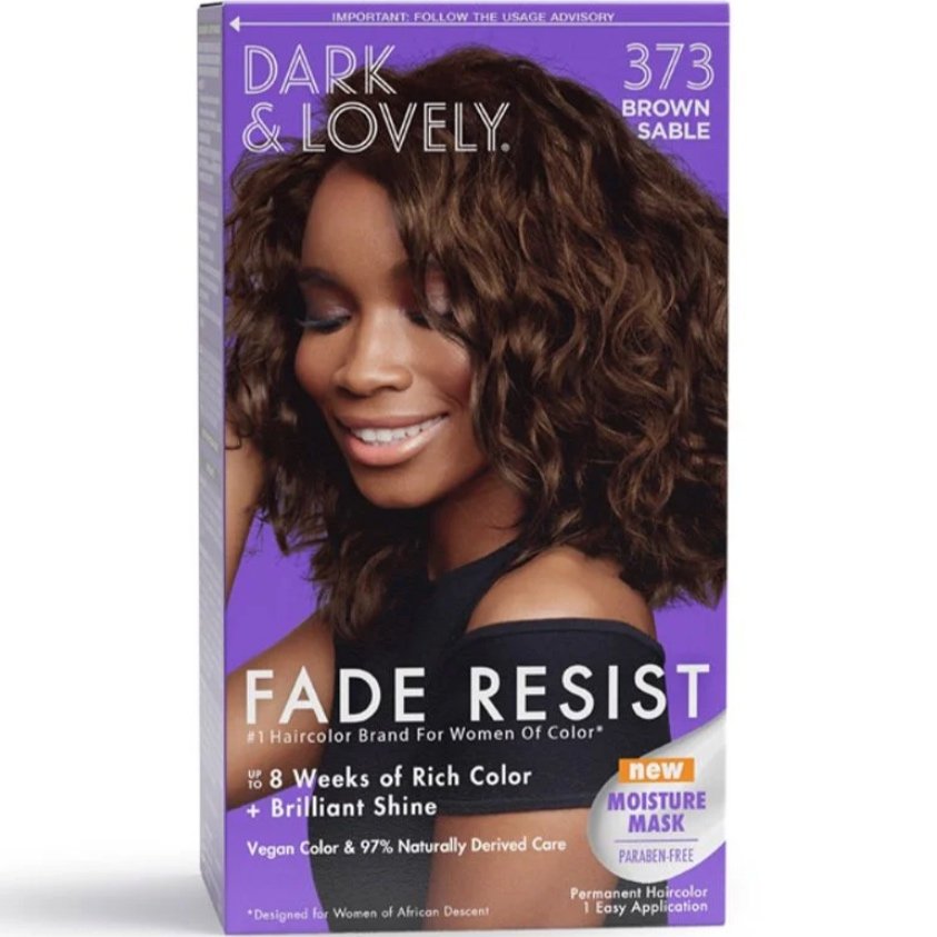Dark and Lovely SoftSheen Carson Fade Resist Hair Color house of hair box dye color at home kit dark lovely brown sable