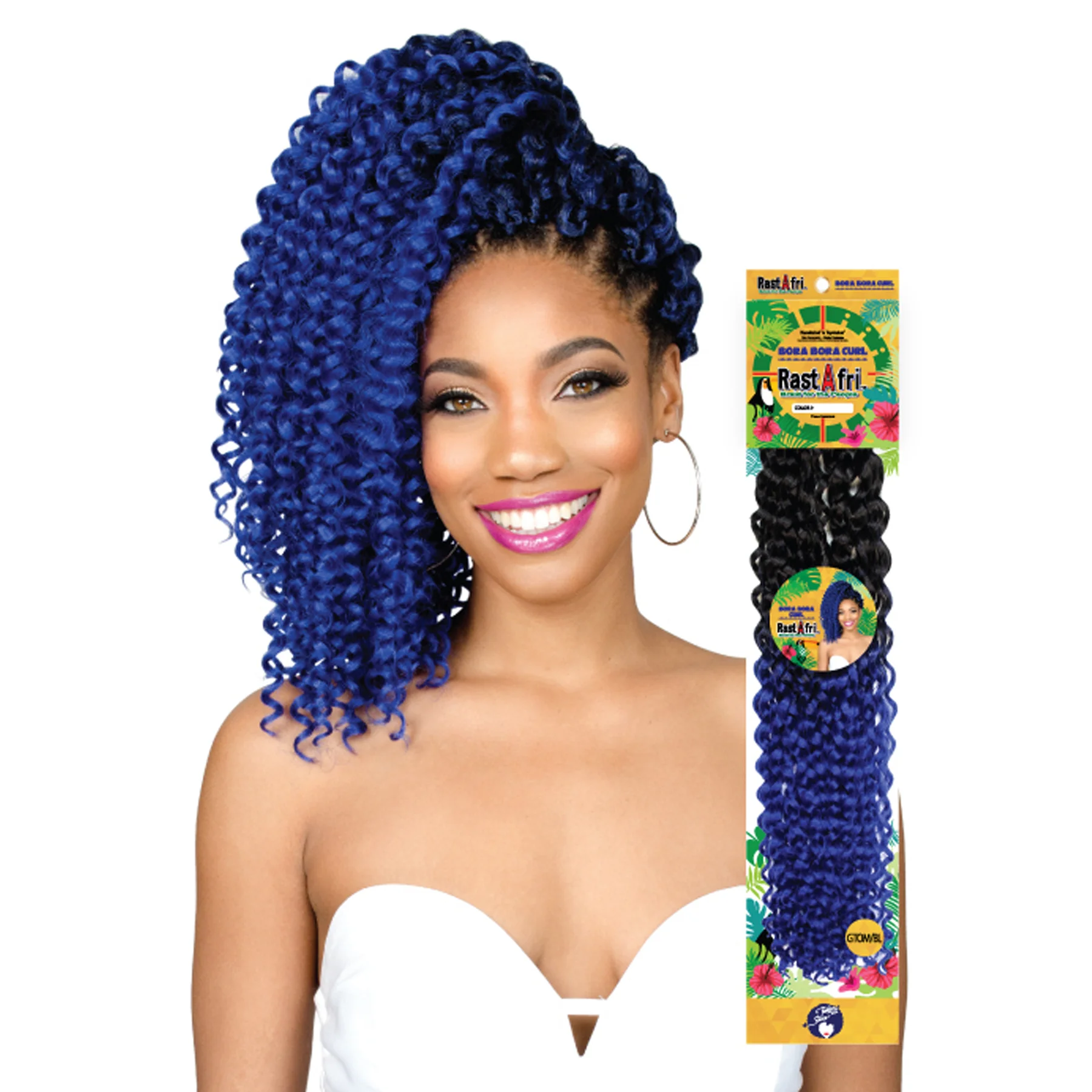 RastAfri Bora Bora Curl Crochet Braiding Hair