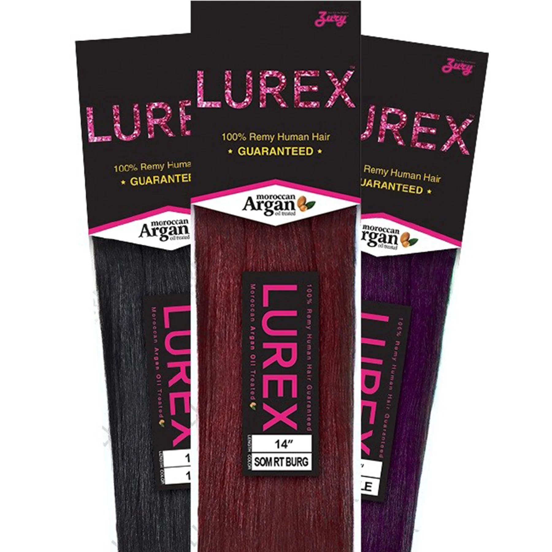 Zury Lurex 100% Premium Remi Human Hair Extensions Silky Straight