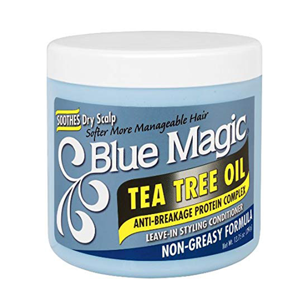 Blue Magic Tea Tree Oil Anti-Breakage Protein Complex Leave-in Styling Hair Conditioner