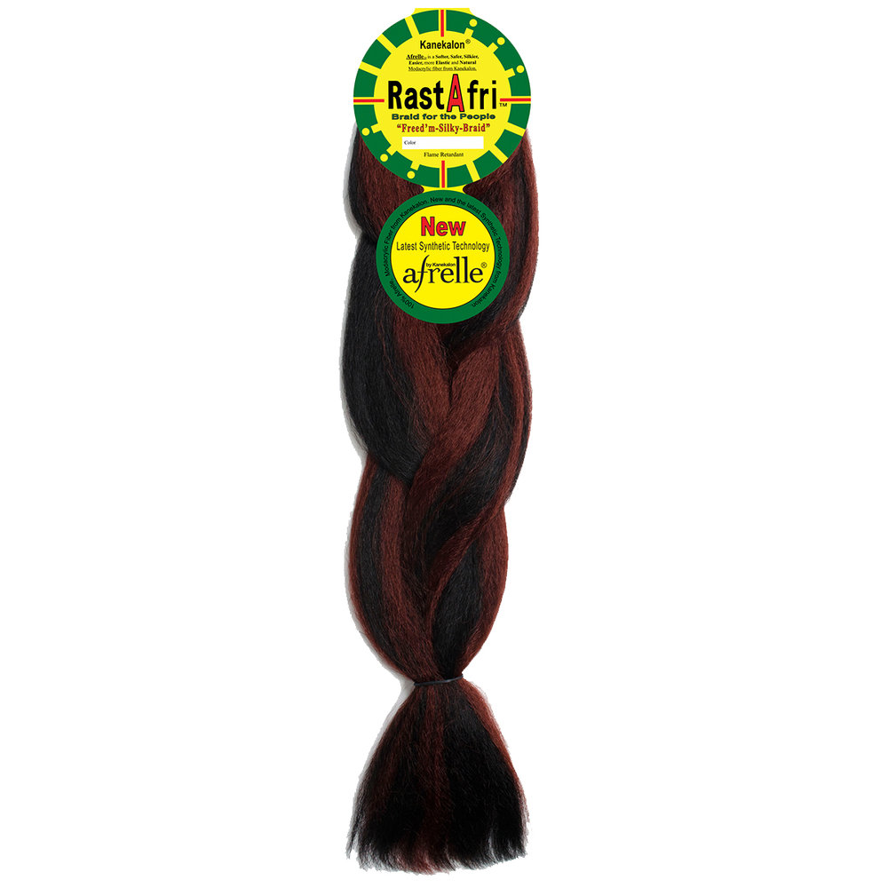 RastAfri Silky Braiding Hair extension house of hair la mixed colors highlights black red