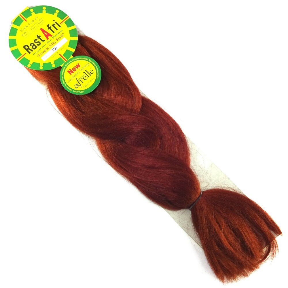 RastAfri Silky Braiding Hair extension house of hair la red orange