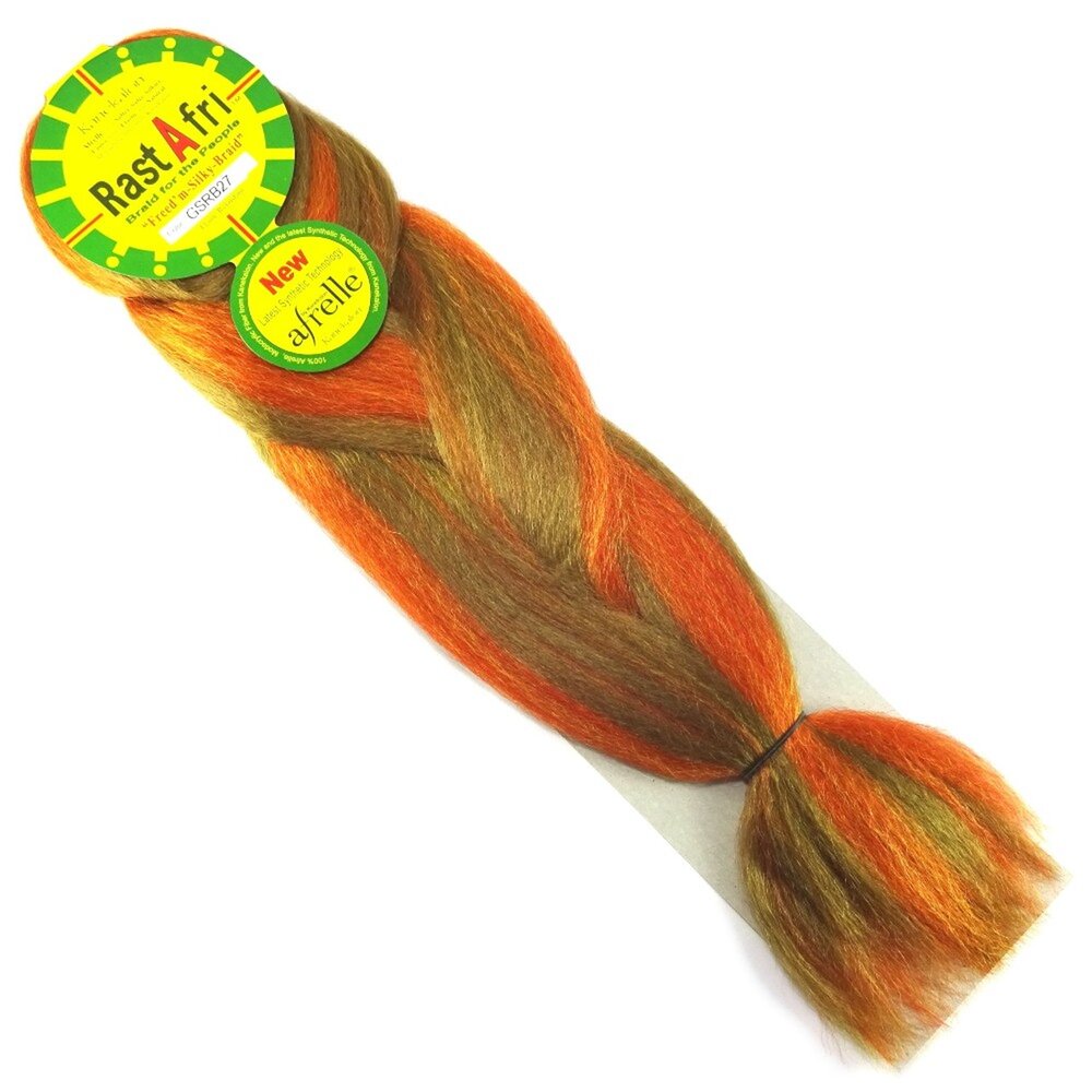 ginger amber copper highlights mixed color RastAfri Silky Braiding Hair extension house of hair la