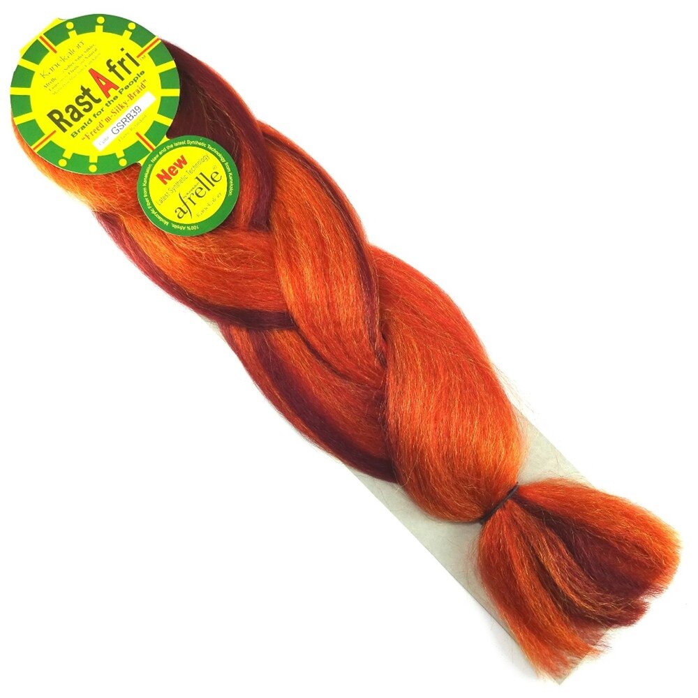 RastAfri Silky Braiding Hair extension house of hair la copper ginger red