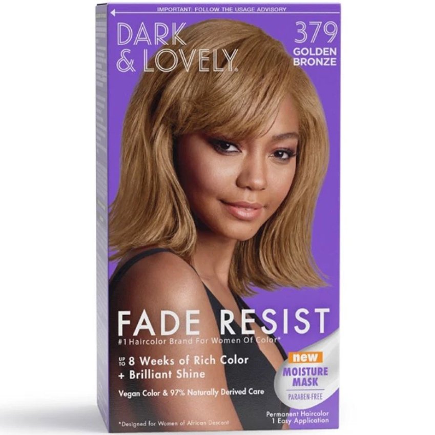 Dark and Lovely SoftSheen Carson Fade Resist Hair Color house of hair box dye color at home kit dark lovely golden bronze