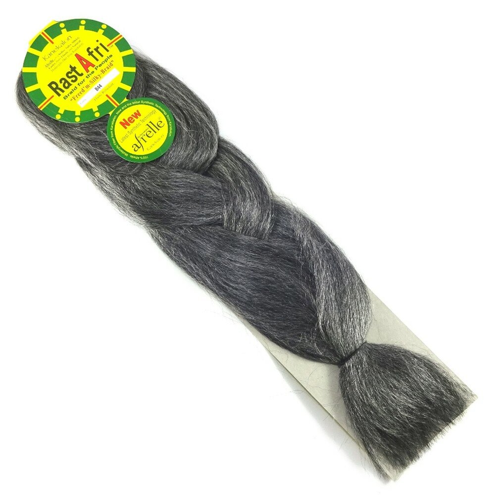 grey gray white silver house of hair la RastAfri Silky Braiding Hair extension