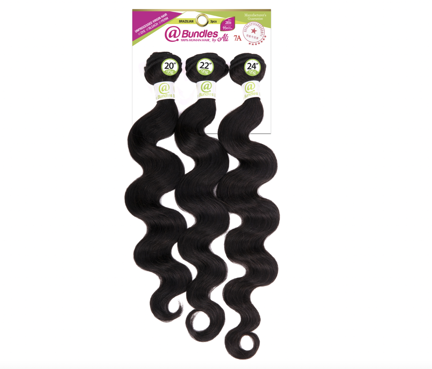 100% Brazilian body wave 7A grade hair. Amazon.com : [7A Grade Unprocessed Brazilian Hair] Ali  main image 2
