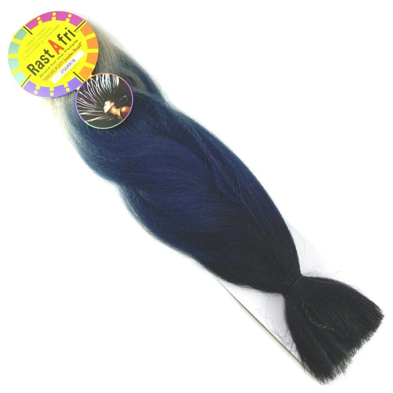 silver white blue RastAfri Highlight Jumbo Braiding Hair house of hair la
