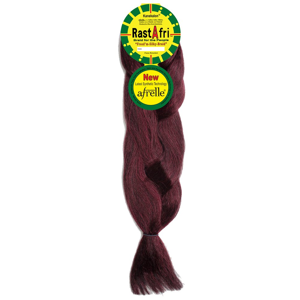 red burgundy RastAfri Silky Braiding Hair extension house of hair la