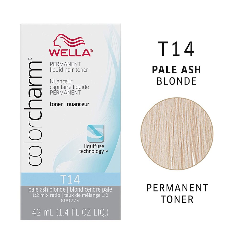Wella Color Charm Permanent Liquid Hair Toner t14 pale ash blonde