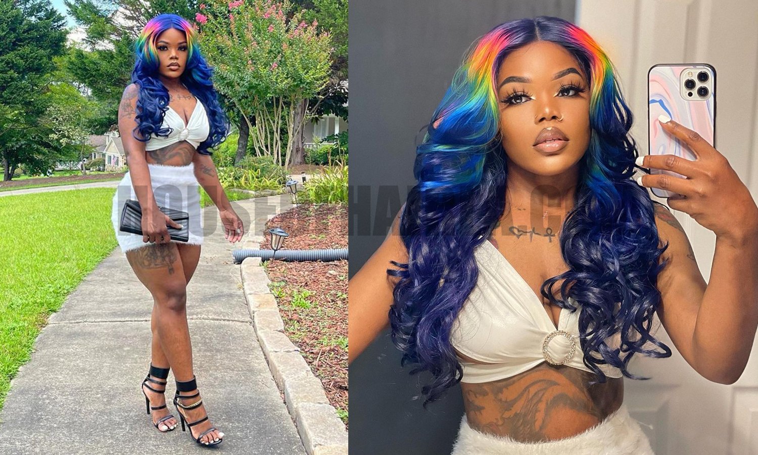 rainbow hair lace front wig house of hair la