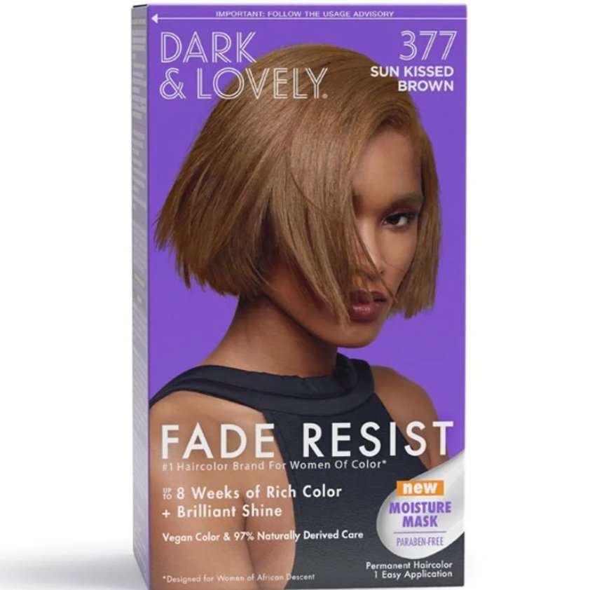 sunkissed brown Dark and Lovely SoftSheen Carson Fade Resist Hair Color house of hair box dye color at home kit dark lovely