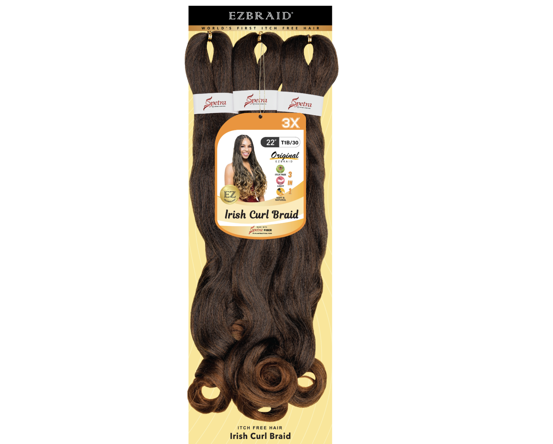 EZ Braid Irish Curl 3X Braiding Hair 22"