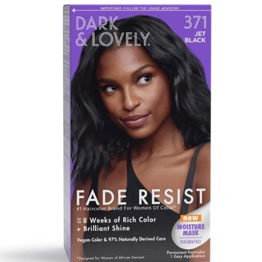 Dark and Lovely SoftSheen Carson Fade Resist Hair Color house of hair box dye color at home kit dark lovely jet black