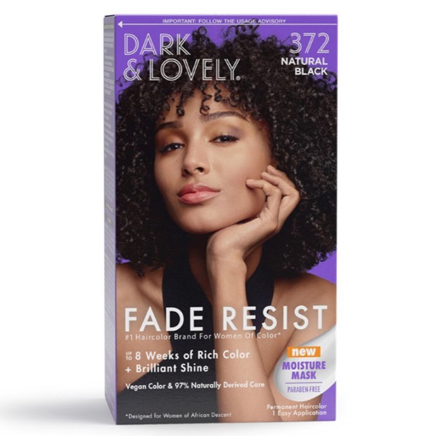 Dark and Lovely SoftSheen Carson Fade Resist Hair Color house of hair box dye color at home kit dark lovely natural black