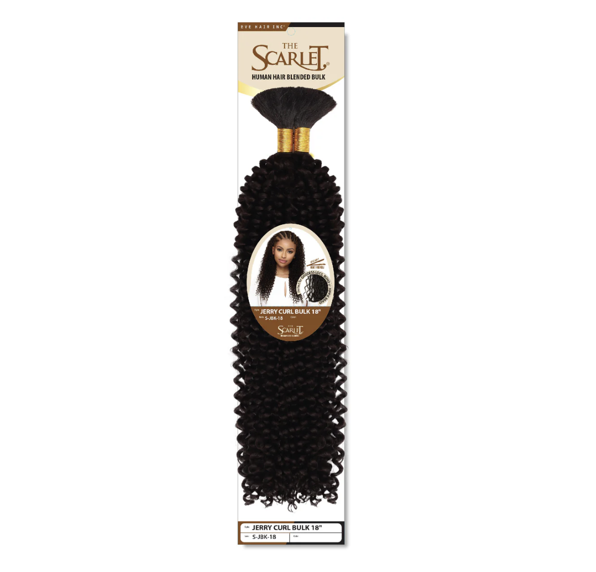 Eve Hair Inc. The Scarlet Jerry Curl Bulk Human Hair Blend Braiding Hair (Copy)