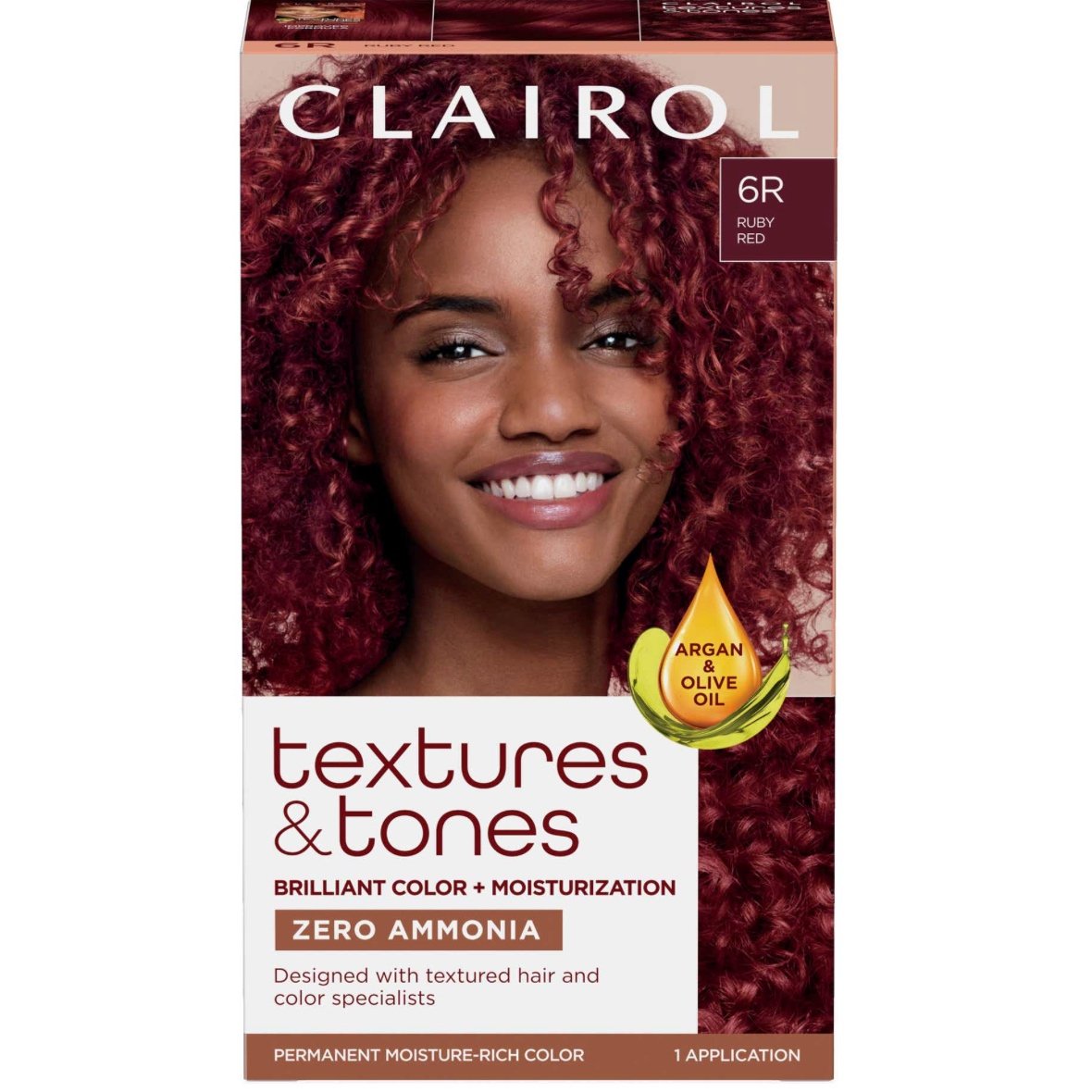 Clairol Textures & Tones Permanent Hair Color hair dye coloring box set RUBY RED