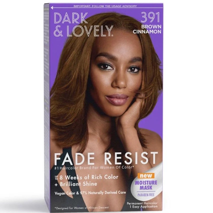 Dark and Lovely SoftSheen Carson Fade Resist Hair Color house of hair box dye color at home kit dark lovely Brown Cinnamon