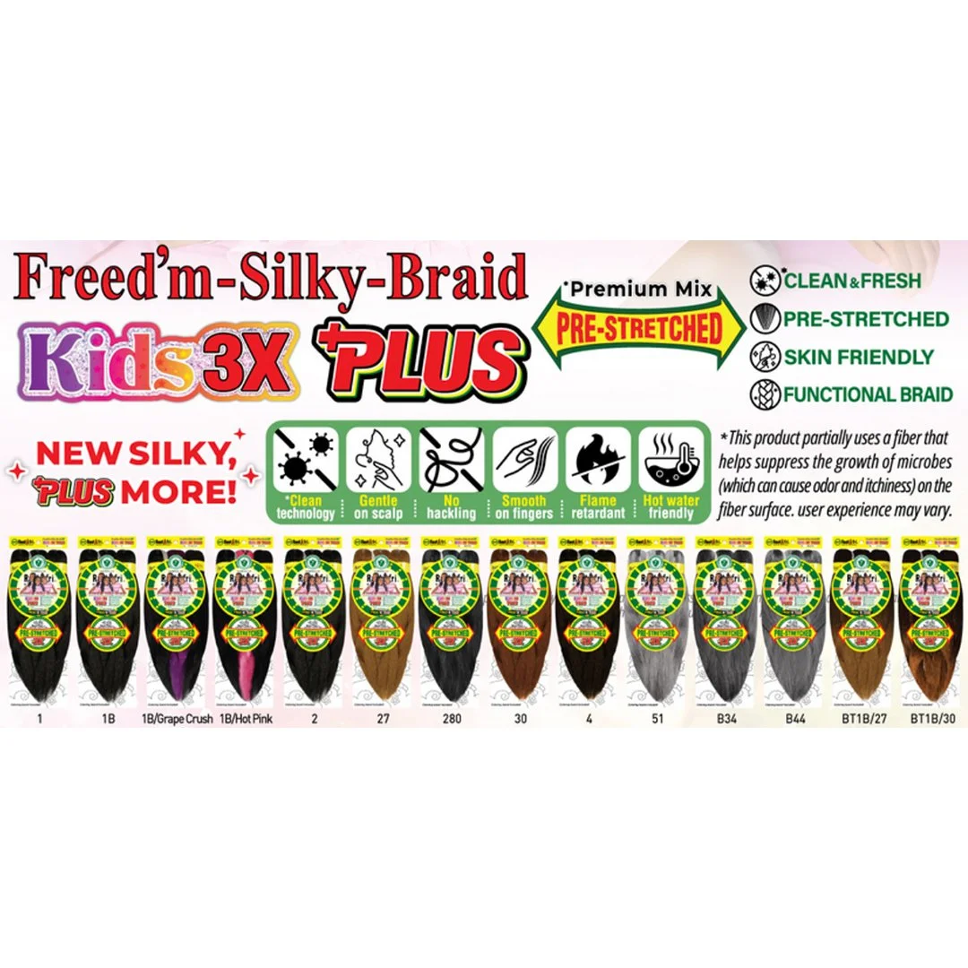 colors RastAfri Silky Plus Kids 3X Pre-Stretched Braiding Hair