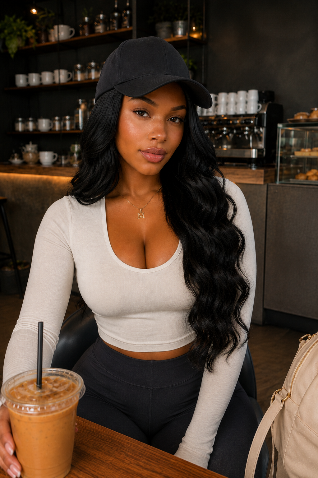 MAYA CAP WIG BODY WAVE 24" COLOR 1B