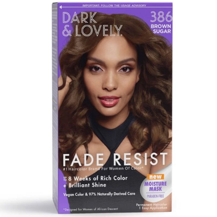 Dark and Lovely SoftSheen Carson Fade Resist Hair Color house of hair box dye color at home kit dark lovely Brown Sugar