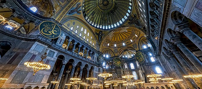 Panorama - Dome of Hagia Sophia, Istanbul, December 2022