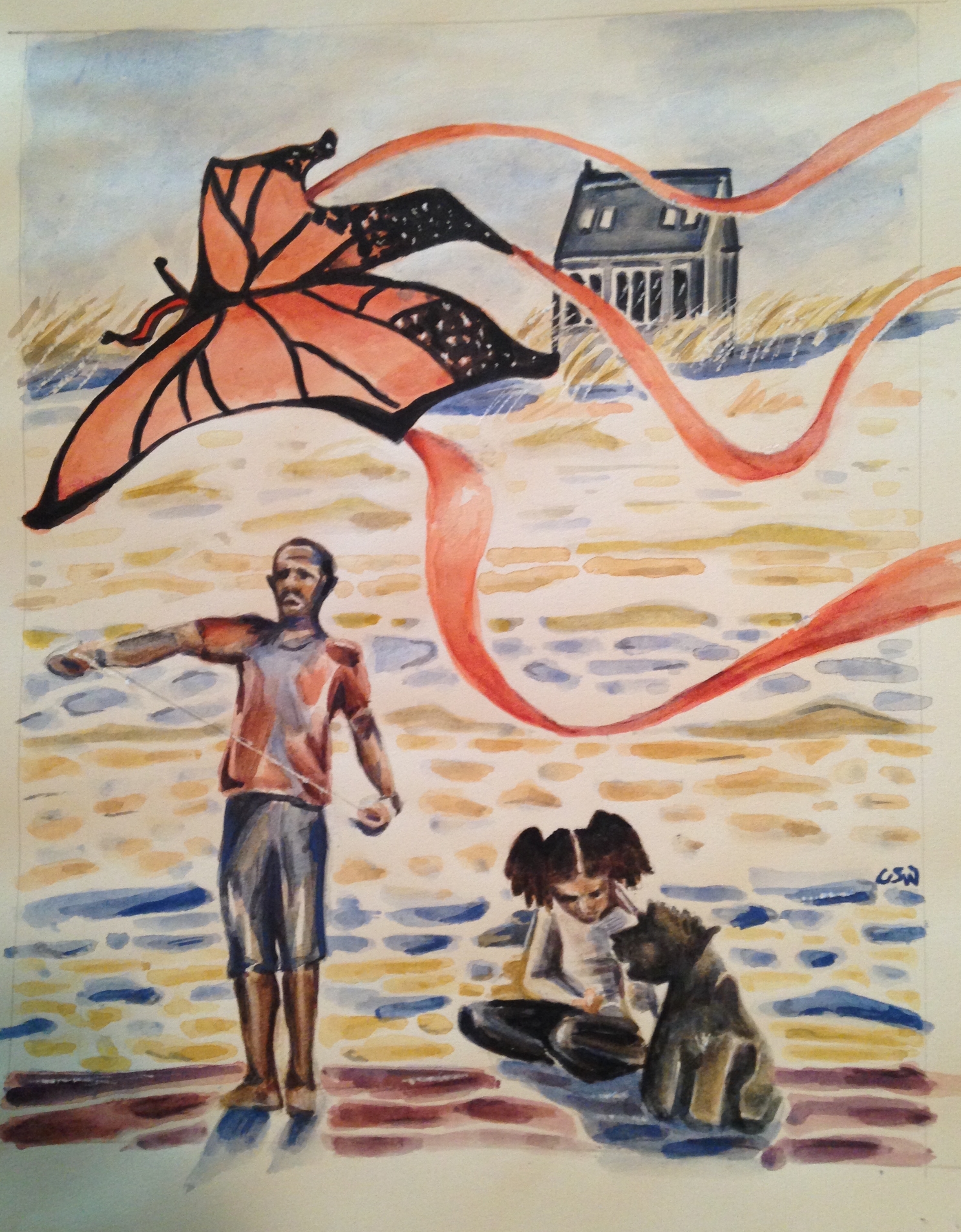 Plum Island (watercolor on paper)